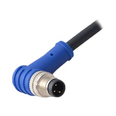 China Waterproof IP68 M8 Automotive Right Angle Shielded Cable for sale