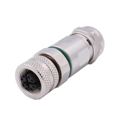 China Automotive M12 X Coding Field Installable Waterproof M12 Assembly Connector for sale