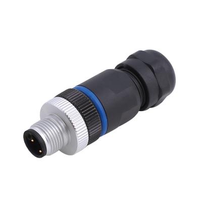 China Industry ip67 m12 L-coding 5poles 1500V rated plastics assembly connector for sale