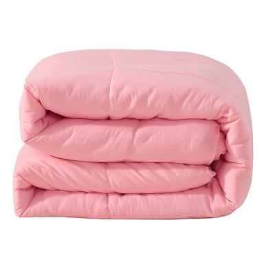 China Home All Season Soft Solid Microfiber Fabric Comforter for sale