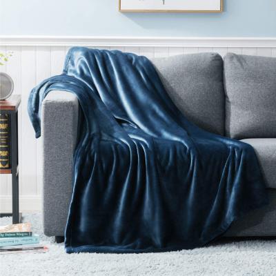 China Custom Double Layer Anti Dust Mite Flannel Fleece Polyester Super Warm Flannel Fleece Blanket for sale