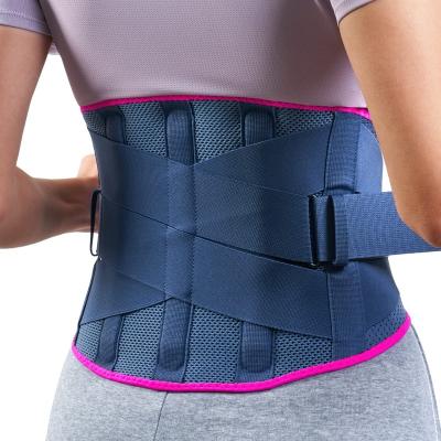 China Comfortable Breathable Elastic Supermarket Braceability Adjustable Decompression Back Brace Support Private Label Steel Plate Lumbar Back Support for sale