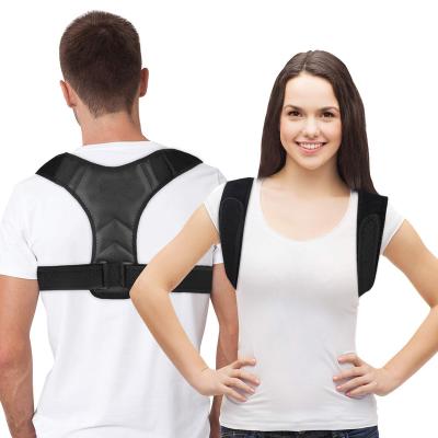 China Free Sample Back Braces PU Lumbar Back Brace Leather Upper Back Si Pain Relief Poses Correction Belt Posture Corrector for Men and Women for sale