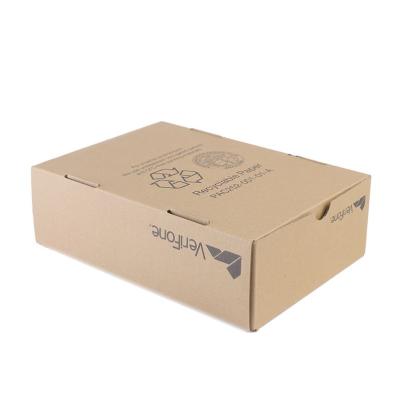 China Recycled Materials Custom Brown Craft Boxes Cajas Kraft Paper Box Cardboard Shipping Corrugated Shipping Box With Lining Paper for sale