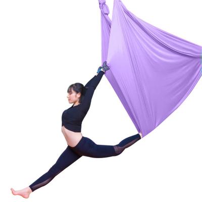 China Wholesale Colored Anti Slip Silk Hammocks Gravity Yoga Inversion Exercises 10m/8m/9m Times Swing Aerial Yoga Hammock Set for sale