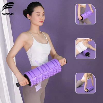 China Multifunctional EVA Roller Massage Foam Roller Soft Personalized Foot Massage Gym Exercise Non-Slip Sanfan Style New With Handle for sale