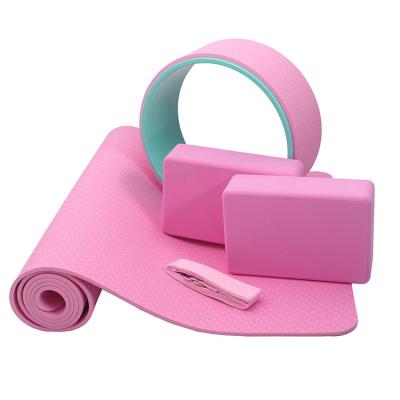 China Wholesale Eco-Friendly Custom Logo Gym Fitness Natural Rubber Band Yoga Mat 6mm Block Yoga Block Yoga Mat Set Non-Slip for sale