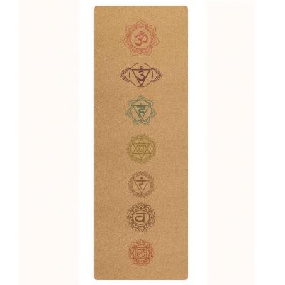 China Non Slip Custom Logo Printing Cork Yoga Mat Anti Slip Rubber Yoga Mat for sale