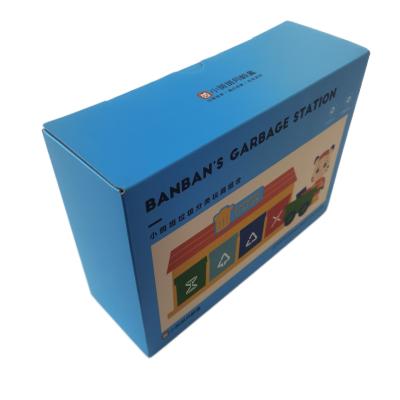 China Recyclable Custom Logo Printing Folding Flat Packaging Cardboard Toy Storage Box for sale