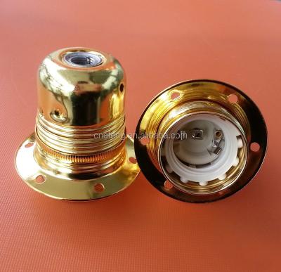 China Gold Colored E27 Screw Socket for sale