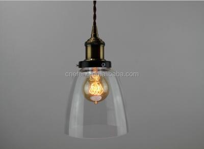 China Old Fashion Bell Glass Filament Pendant Lamp for sale