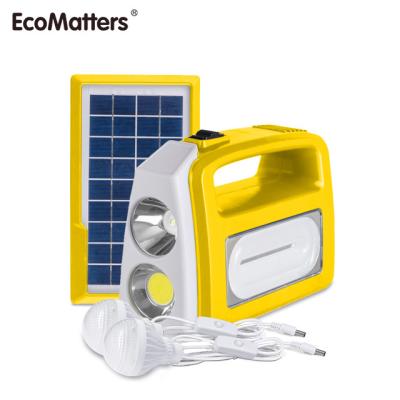 China Home Affordable DC Off Grid Solar Power System For Home Solar Power System Rural Population With 3W Solar Panel And High Bright Led Bulbs for sale