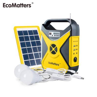 China Home Affordable DC Off Grid Mini Solar System 3W Solar Power Systems With Solar Powered Panel And High Lumen LED Bulbs for sale