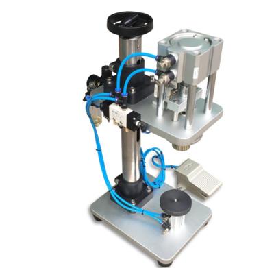 China Beverage Perfume Bottle Machine Semi Automatic Pneumatic Crimping Machine Lid Cap Cap Locking Machine for sale