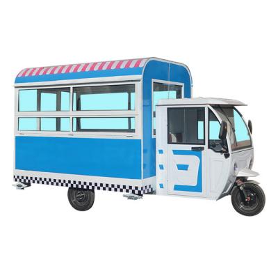 China Ambient energy-saving electric dining car tricycle food truck for various snack food / new fashion food tricycle for sale