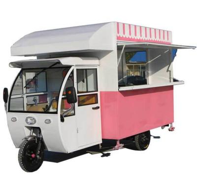 China Mobile Pink low power energy saving consumption grill cart food tricycle trailer/great value food truck for sale for sale