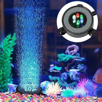 China Plastic Aquarium Landscaping Colorful Oxygen RGB Bubble Lamp Fish Tank LED Aquarium Diving Lamp for sale