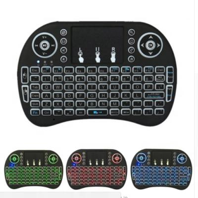 China Mini Optical Wireless 2.4Ghz Keyboard with 3 Backlit Colors and Mini USB Receiver Recharging Version for TV/TV Smart Box/Computer for sale