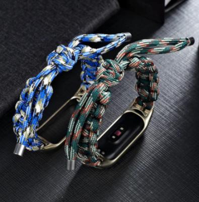 China Newest Handmade Nylon Braided Watch Band Strap for xiaomi band 5 NFC miband 5 watch bands Xiaomi 5 straps for sale