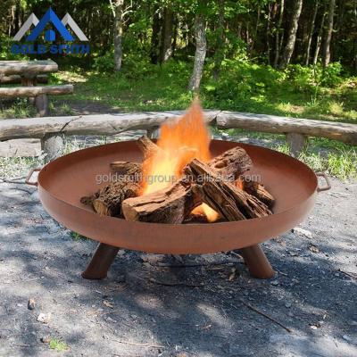 China Hot Selling Outdoor Living Metal Stocked Hiking Steel Camping Table Fire Pit for sale