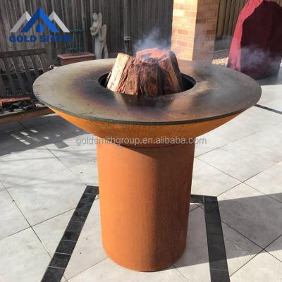 China Stocked Corten Steel Outdoor Wood Burning Stove Fire Pit With Good Price for sale