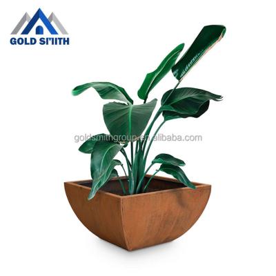 China Large Size American Style DIY Welding Metal Flower Pots Backyard Planter Box for sale