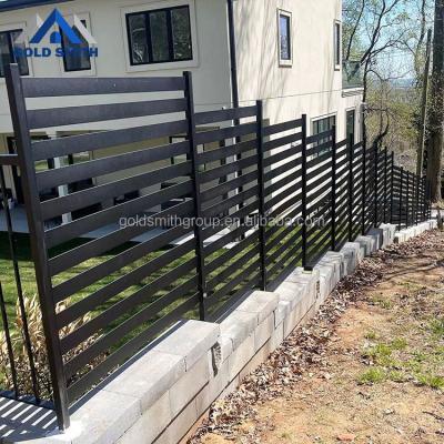 China Low Cost Easily Assembled Modular Play Yard Wall Panel Fence Powder Coating Aluminum Privacy Barrier for sale