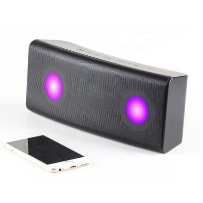 China Classic Dual 1200mAh Portable Wireless Stereo Horn 3D LED Light HIGH FIDELITY bluetooth Speaker with TF for sale