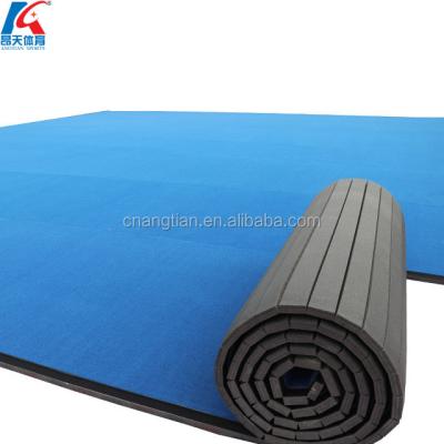 China Vinyl is laminated tocross-linked tocross-linked mat gymnasium roll mat polyethylene foam mat cheap price gymnastics mats for cheerleaders for sale