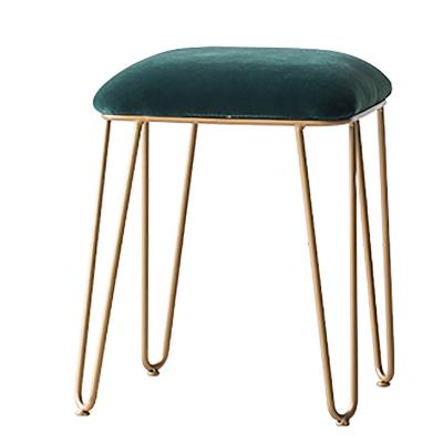 China Custom Made High Quality Garden Metal Four Leg Home Decorative Meditation Foldable Small Resting Short Stool Chair for sale