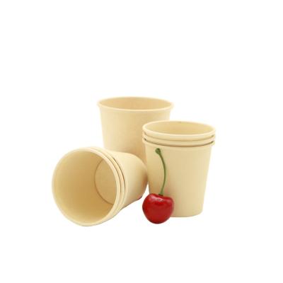 China Beverage Drink Cups New Design PLA Coated Disposable Sugar Cane Cup 7oz Paper Cup for sale