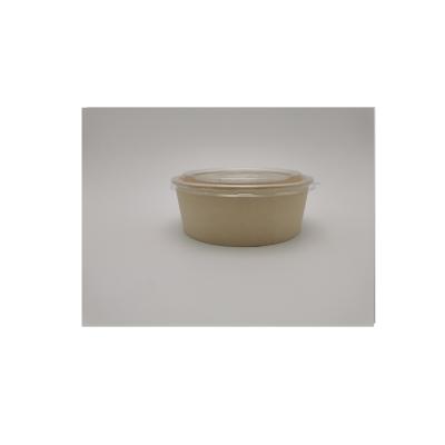 China Direct Cheap Dia 183mm Disposable Kraft Paper Bowl With Lid For Caterer for sale