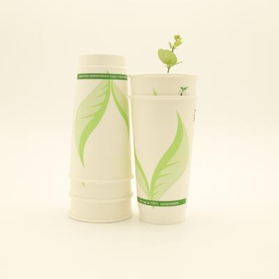 China Customized Biodegradable Disposable Double Wall Biodegradable Single PLA Coated Coffee Paper Cups for sale