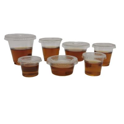 China Reusable Food 55ml PLA Condiment Sauce Cup Souffle Cups With Lids for sale