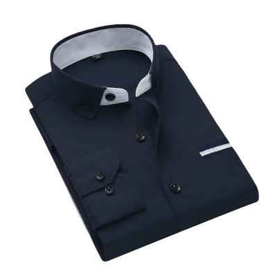 China Custom Made Black Wholesale Slim Fit Anti-pilling Shirt For Men Free Sample for sale