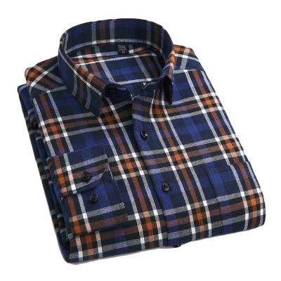 China Flannel Stripes Anti Pilling Long Sleeves Winter Shirt Men Shirt For Man Plaid Shirt for sale