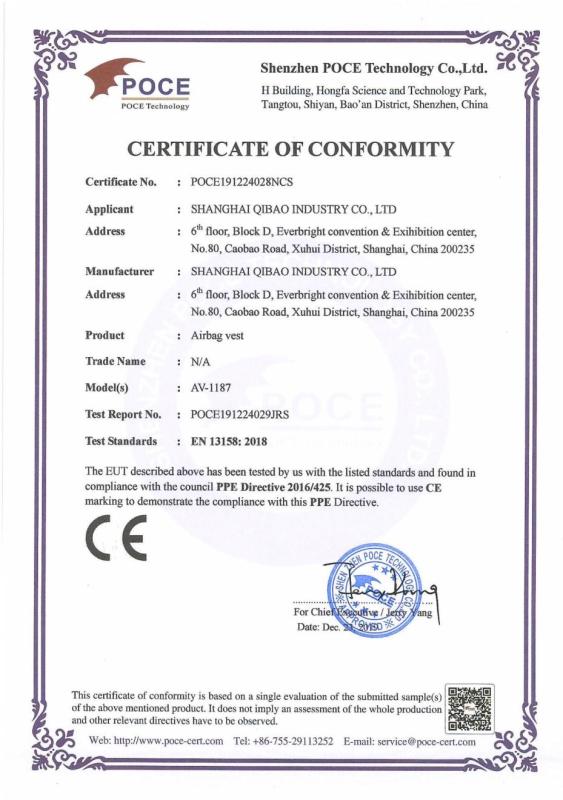 CE - Shanghai Qibao Industry Co., Ltd.