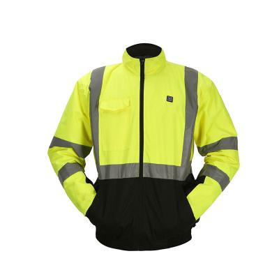 China Plus Size Vis Softshell Reflective Traffic Safety Breathable Winter Jacket Hi With Heated System for sale