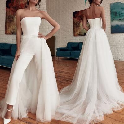 China Summer Breathable Women OEM Worldealshop Cocktail Skirts Strapless Elegant Sexy Tow Jumpsuit Wedding Strapless for sale