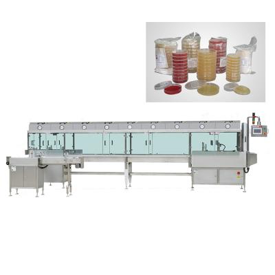 China Diagnostic and Pharmaceutical Automatic Aseptic Culture Media Petri Dish Filling Machine for sale