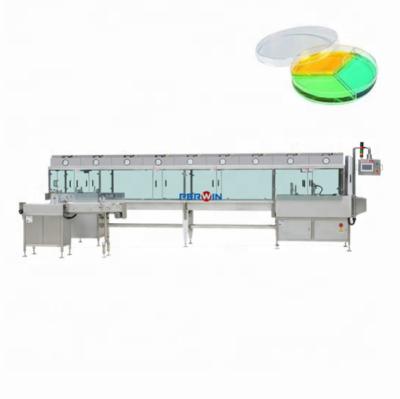 China Diagnostic And Pharmaceutical Multi-Lane Filling Petri Dish System Culture Media Filling Machine for sale