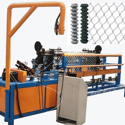 China Building Material Shops HBFL Double Wire Full Automatic Galvanized Chain Link Fence Making Machine Die Maker for sale