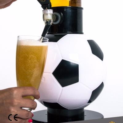 China Beer Party Beer Dispenser Soccer Ball Drink Dispenser With Ice Tube Sports Beer Tower With Cooling for sale