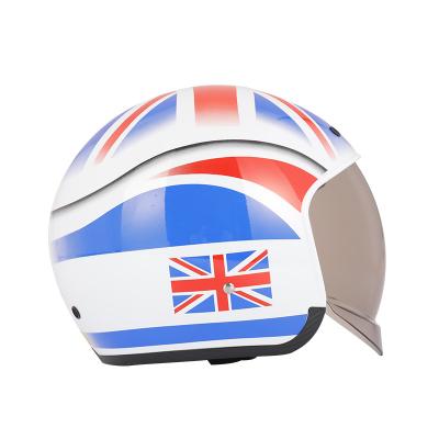 China Abierta 2019 de la cara de scooter Vintage Helmet Moto de bandera de mujeres de casco d'estilo de Proteccion de seguridad del casco for sale