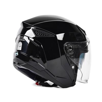 China Jet Helmet Safety Double Shield Sun Visor Motorcycle Open Face Helmet Dot Factory China New Hot Qualified for sale