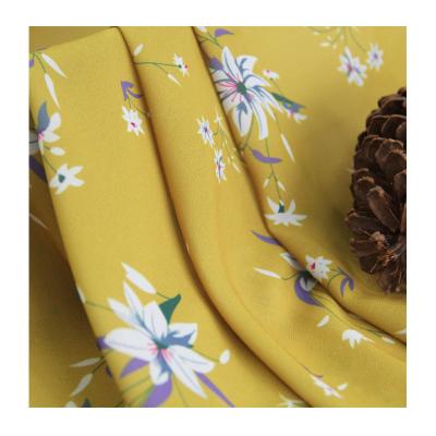 China Flower Design Sheer Polyester 100% Custom Made Chiffon Printed Fabric Women Floral For Dress for sale