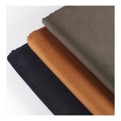 China Low MOQ breathable wholesale none elasticity wale wide corduroy cotton fabric for clothing for sale