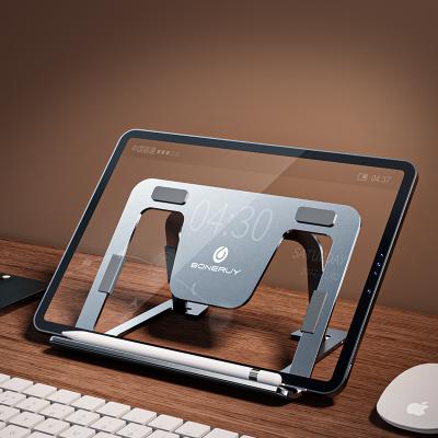 China 8-level Home Office Adjustable Desk Boneruy Aluminum Alloy Tablet Stand Foldable Stand for sale