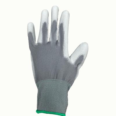 China Safety Work Wholesale 13 Gauge Polyester PU Gloves for sale