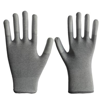 China Protective Wholesale Carbon Fiber Coated Finger Safety Work Gloves for sale